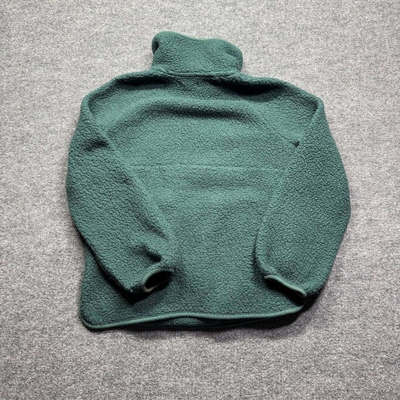 Madewell Fleece Pullover Womens Small Green Sherpa Quarter Zip Sweatshirt Cozy - Picture 3 of 8